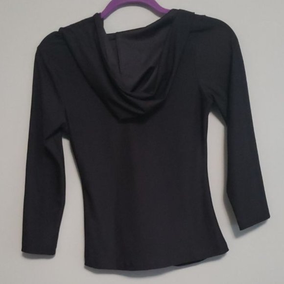 VOGO Athletica Black and Pink Athletic Jacket with Hood - Picture 2 of 5